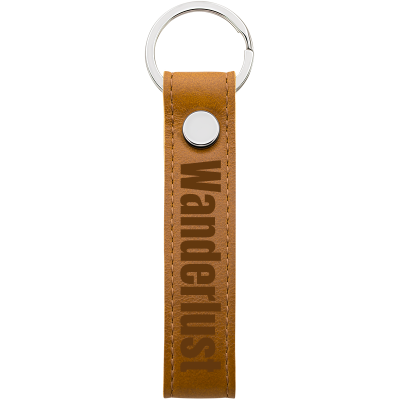 Personalized Genuine Leather Strap Keyring