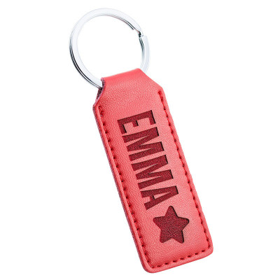 Personalized Genuine Leather Keyring