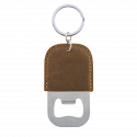 Personalized Genuine Leather Bottle Opener Keyring