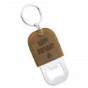 Personalized Genuine Leather Bottle Opener Keyring