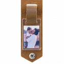 Personalized Genuine Leather Photo Holder Keyring