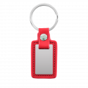Personalized Engraved Rectangle Keyring with Leather
