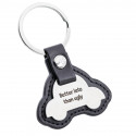 Personalized Engraved Car Keyring with Leather