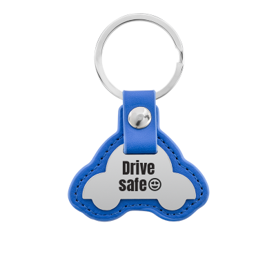 Personalized Engraved Car Keyring with Leather