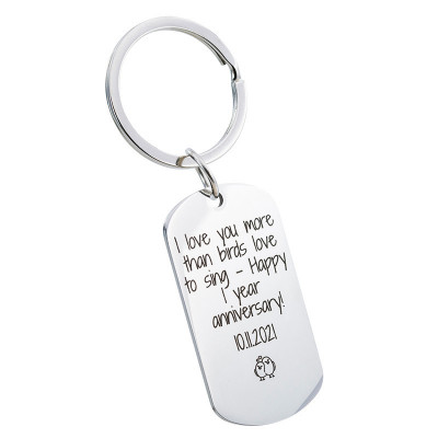 Personalized Military Tag Keyring