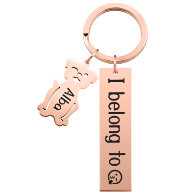 Personalized Engraved Rectangle Keyring with...