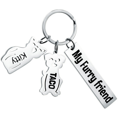 Personalized Engraved Rectangle Keyring with...
