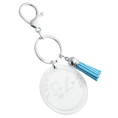 Personalized Acrylic Keyring with Tassel -...