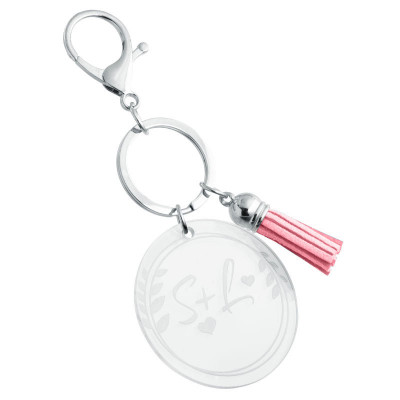 Personalized Acrylic Keyring with Tassel -...