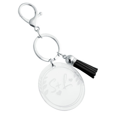 Personalized Acrylic Keyring with Tassel -...