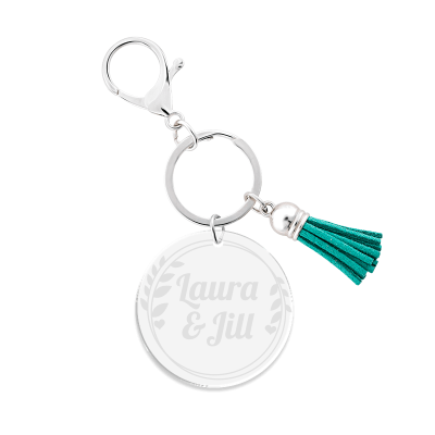 Personalized Acrylic Keyring with Tassel -...