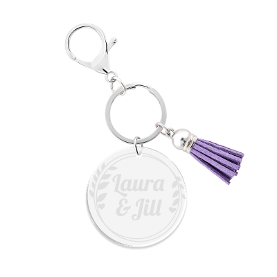 Personalized Acrylic Keyring with Tassel -...