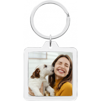 Personalized Acrylic Photo Keyring - Square