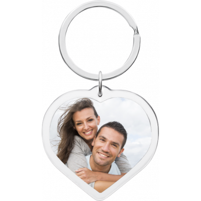 Personalized Acrylic Photo Keyring - Heart