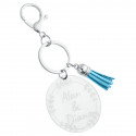 Personalized Acrylic Keyring with Tassel - Elegant Design