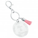 Personalized Acrylic Keyring with Tassel - Elegant Design