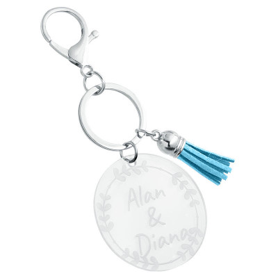 Personalized Acrylic Keyring with Tassel -...