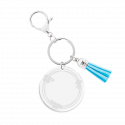 Personalized Acrylic Keyring with Tassel - Ornamental Design