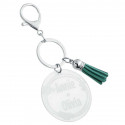 Personalized Acrylic Keyring with Tassel - Ornamental Design