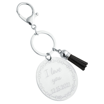 Personalized Acrylic Keyring with Tassel - Cute...