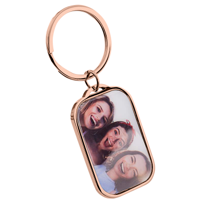 Personalized Luxury Rectangle Keyring with Photo