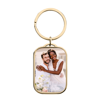 Personalized Luxury Rectangle Keyring with Photo