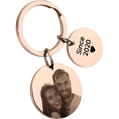 Personalized 2 Circles with Photo Engraved...