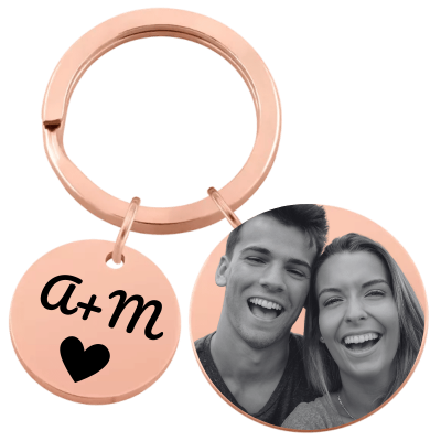 Personalized 2 Circles with Photo Engraved...