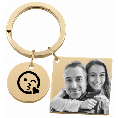 Personalized Square and Circle Photo Engraved...