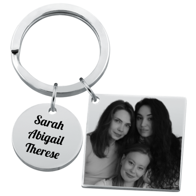 Personalized Square and Circle Photo Engraved...