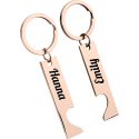 Personalized Couple Heart Engraved Keyrings