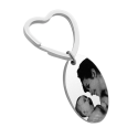 Personalized Oval Photo Engraved Keyring