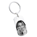 Personalized Military Tag Photo and Text Engraved Keyring