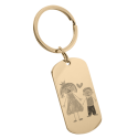 Personalized Drawing to Engraving Military Tag Keyring