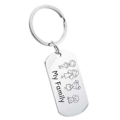 Personalized Engraved Military Tag Keyring with...
