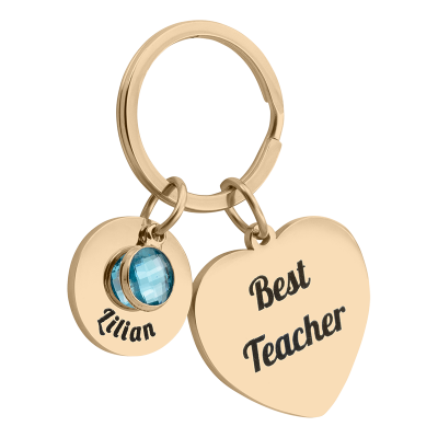 Personalized Engraved Heart with 1 Birthstone...