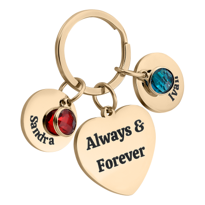 Personalized Engraved Heart with 2 Birthstones... Personalized Engraved Heart with 2 Birthstones...