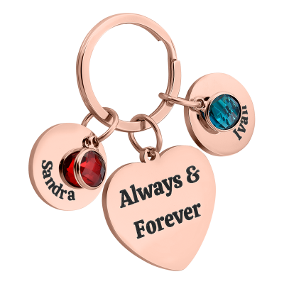 Personalized Engraved Heart with 2 Birthstones... Personalized Engraved Heart with 2 Birthstones...