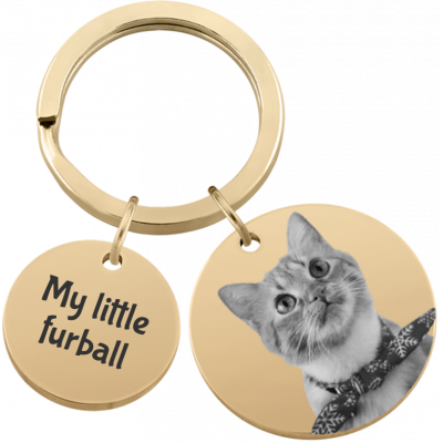 Personalized 2 Circles with Dog or Cat Photo...