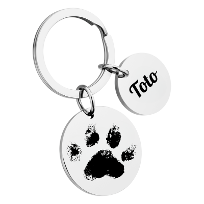 Personalized 2 Circles with Paw and Text... Personalized 2 Circles with Paw and Text...