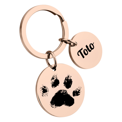 Personalized 2 Circles with Paw and Text... Personalized 2 Circles with Paw and Text...