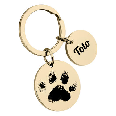 Personalized 2 Circles with Paw and Text... Personalized 2 Circles with Paw and Text...