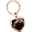 Personalized Heart Dog or Cat Photo and Text Engraved Keyring