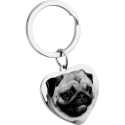 Personalized Heart Dog or Cat Photo and Text Engraved Keyring