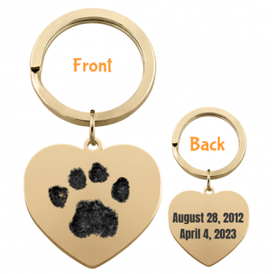 Personalized Heart and Text Engraved Keyring...