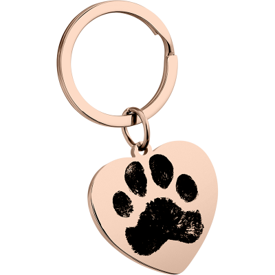 Personalized Heart and Text Engraved Keyring...