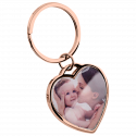 Personalized Luxury Heart Keyring with Dog or Cat Photo