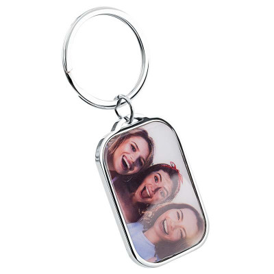Personalized Luxury Rectangle Keyring with Dog...