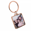Personalized Luxury Square Keyring with Dog or Cat Photo