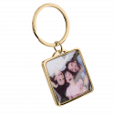 Personalized Luxury Square Keyring with Dog or Cat Photo
